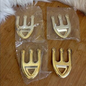 Four Vintage Versilbert Casserole Spoon Rest Silver Plated Italy